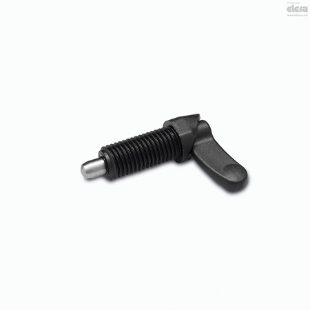 ELESA AISI 303 SS plunger, without locking nut, PMT.200-SST-5-M12x1, 5-A PMT.200-SST-A